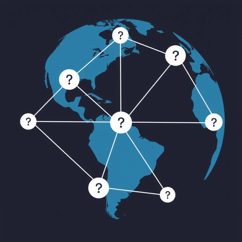 Globus mit Verbindungslinien, die globale Erreichbarkeit darstellen.