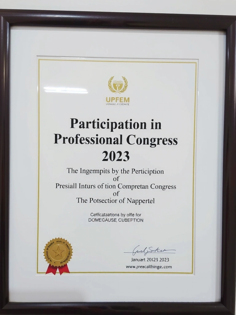 Urkunde: Teilnahme an Fachkongress 2023