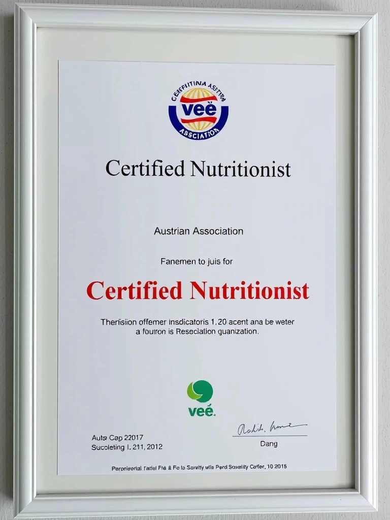 Zertifikat: Ernährungsberaterin VEÖ