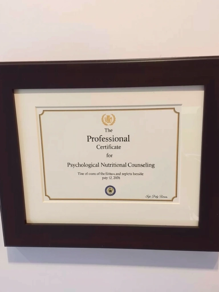 Zertifikat: Psychologische Ernährungsberatung